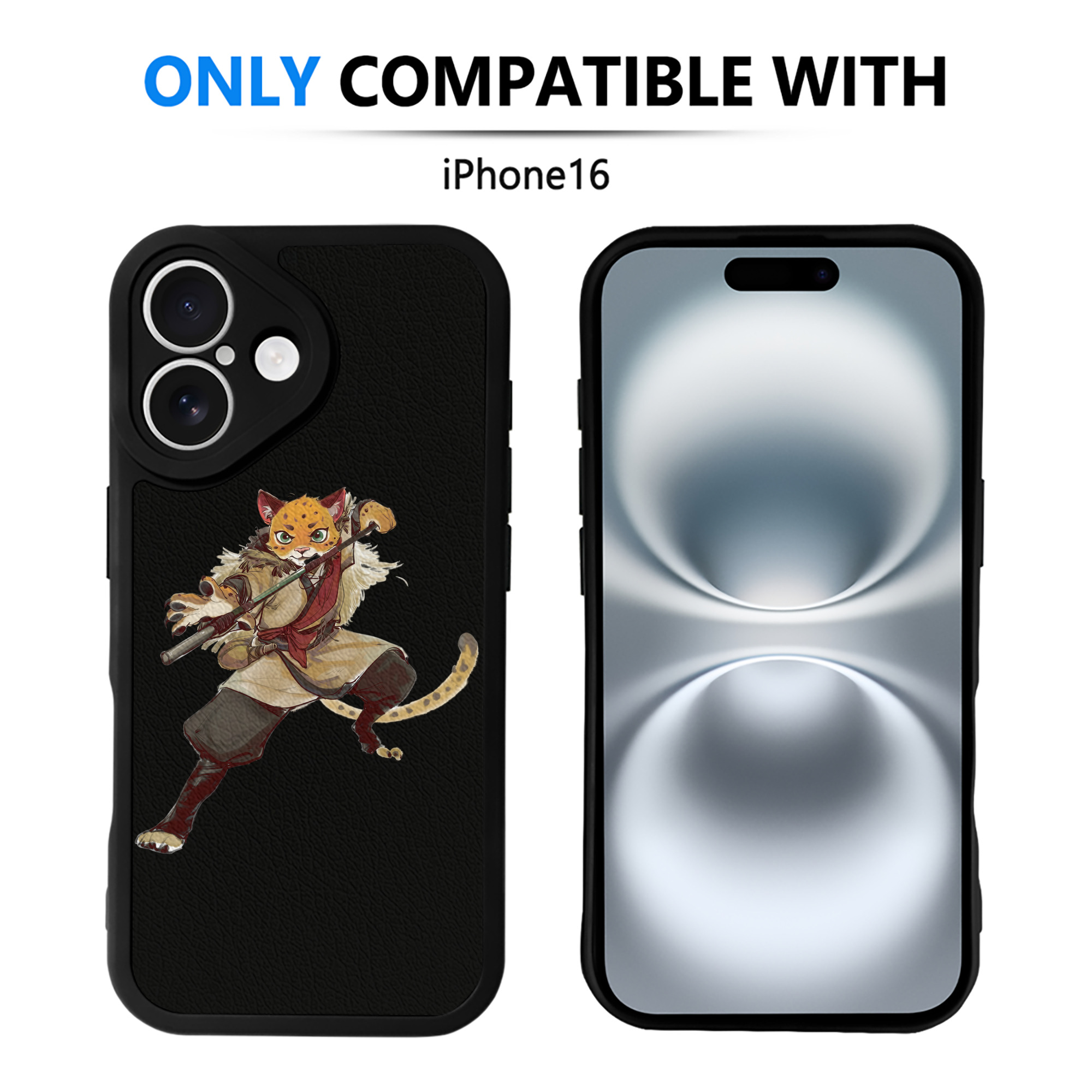 （画像用） Ne Zha 2 ナタ 魔童の大暴れ 【iPhone 16シリーズ対応】シリコンスマホケース（レザー調） 材質：シリコン